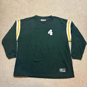 Vtg Green Bay Packers Brett Favre 4 Jersey Shirt Mens XL Football Long Sleeve